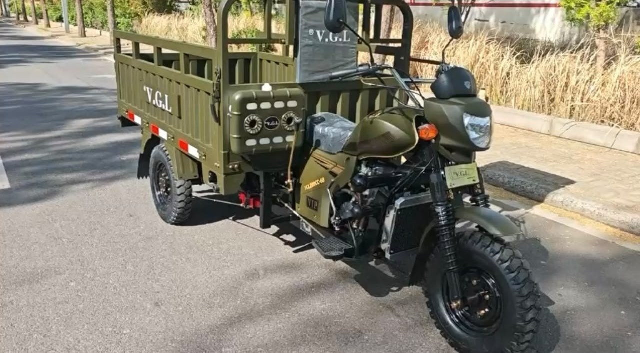 VGL200-70 Cargo Tricycle in military green